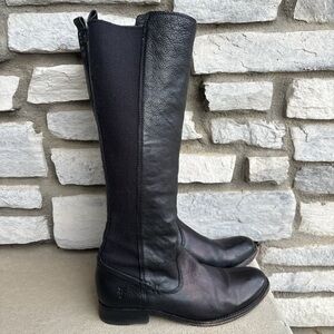 Frye Black Over the Knee Leather Boots